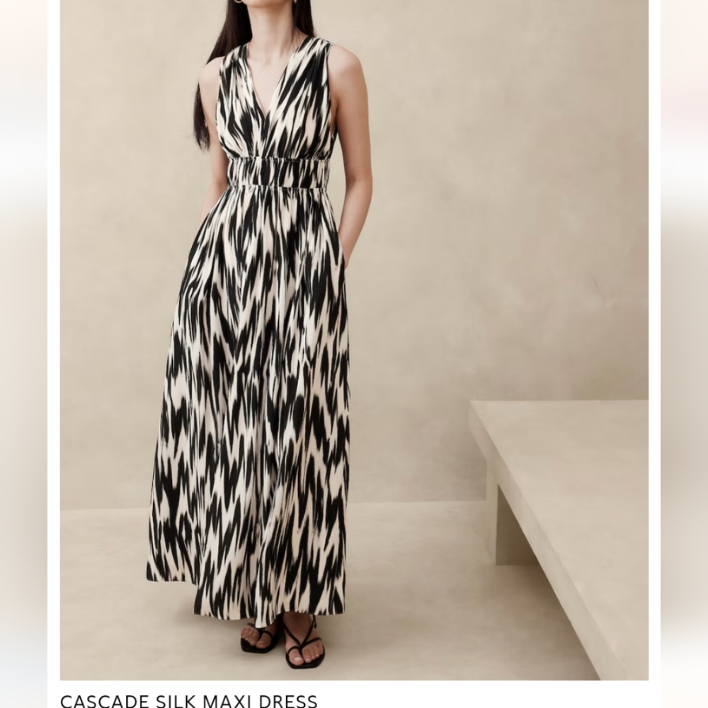 NEW Banana Republic Silk Maxii Dress XXL 20